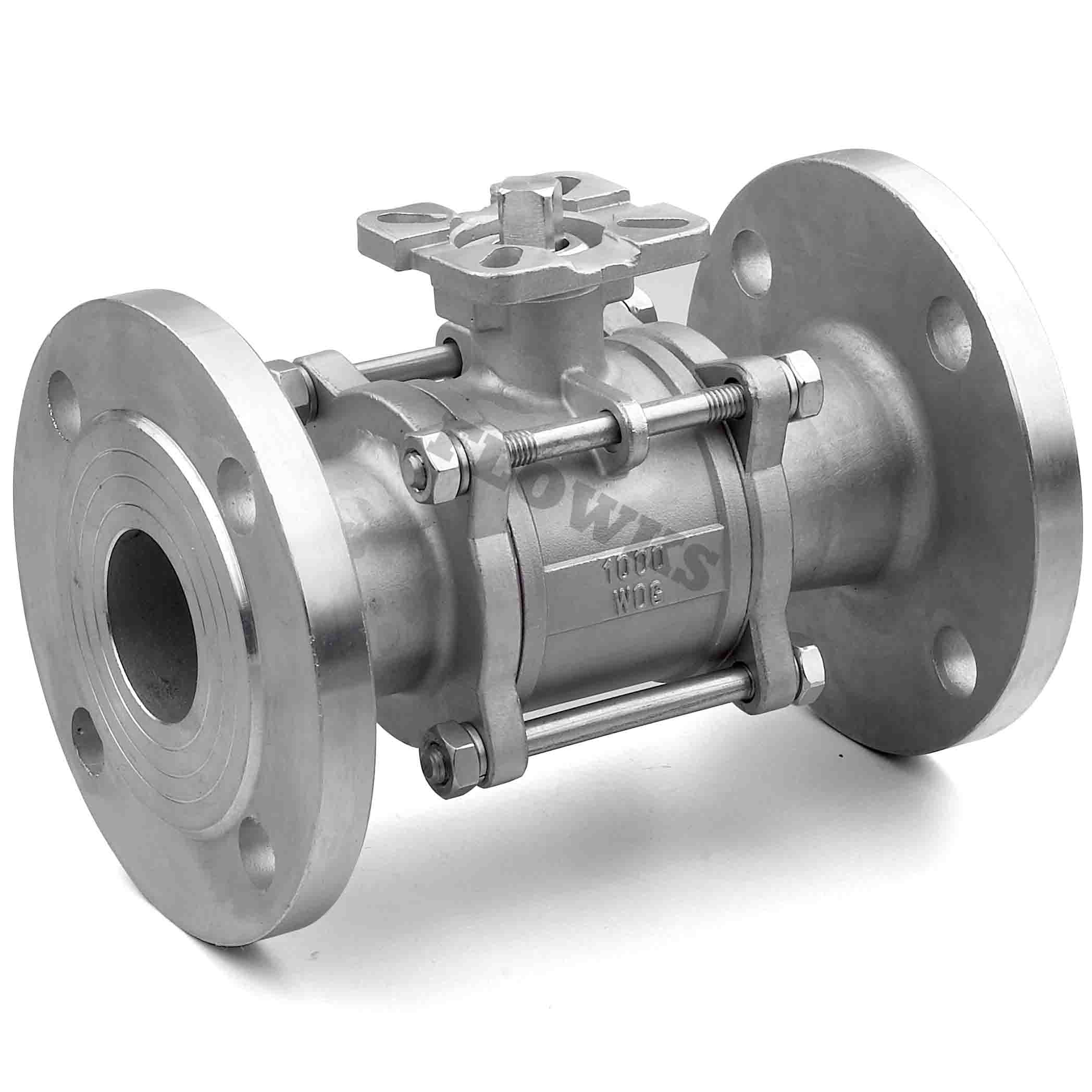 3 PC Flanged Ball Valve with ISO Mounting Pad